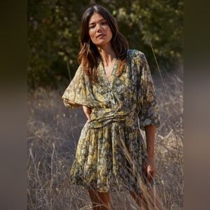 By Together | Ella floral ruffle boho mini dress cottagecore Size S